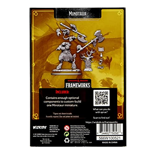 Figura acción Minotauro D&D Frameworks WizKids sin pintar miniatura 2