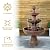 Sunnydaze Flower Blossom 43" Tiered Outdoor Water Fountain - 3-Tiered Outdoor Fountain for Garden, Patio, or Backyard - Earth Finish