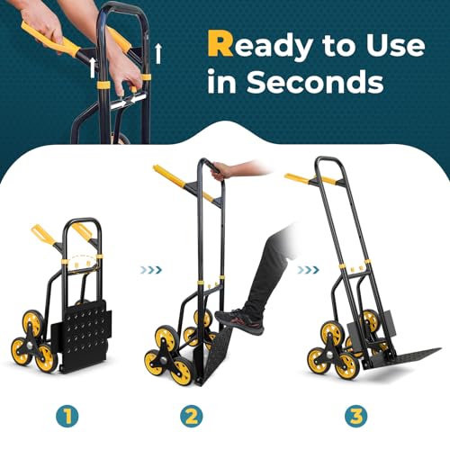 Carretilla para escaleras S AFSTAR 350 lbs capacidad plegable miniatura 4