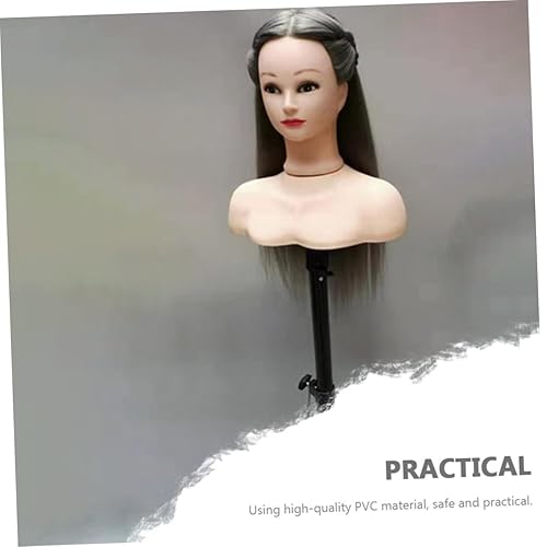 Miniatura 2 de Beaupretty 1pc Head Form Shoulder Support Manikin Head Hairdressing Head Model Mannequin Body Model Manikin Shoulder Model maniquine Teaching Model