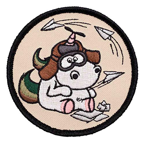 Café Viereck ® Bundeswehr Luftwaffe Einhorn Fun Patch Gestickt mit Klett - 8 cm