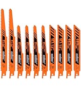 HORUSDY 10-Piece Reciprocating Saw Blades Set, Metal & Woodcutting Saw Blades