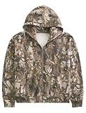 MISSACTIVER Camo Zip Up Hoodie Women Men Maple Leaf Print Fleece Oversized Hooded Sweatshirt Long Sleeve Jackets
