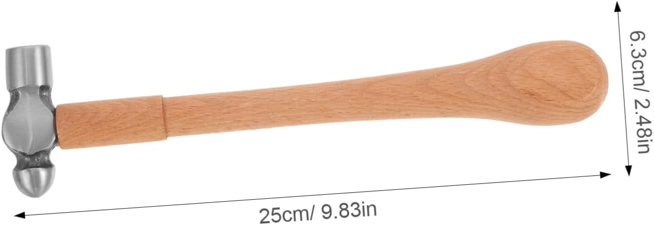 Metal Mini Hammer Jewelry Making Tool Craft Hammer for Jewelry Stamping Wood Handle