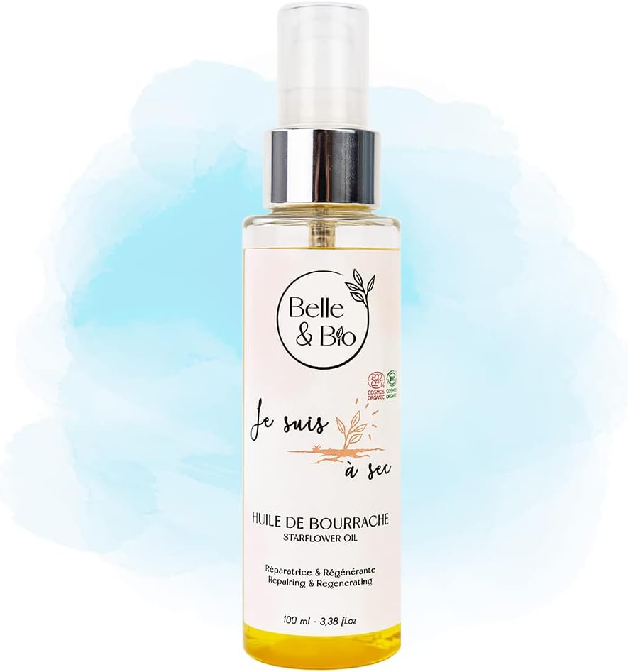 Belle&Bio Borage Oil 100% Oil from Organic Farming Certified Cosmos by Ecocert 100 ml