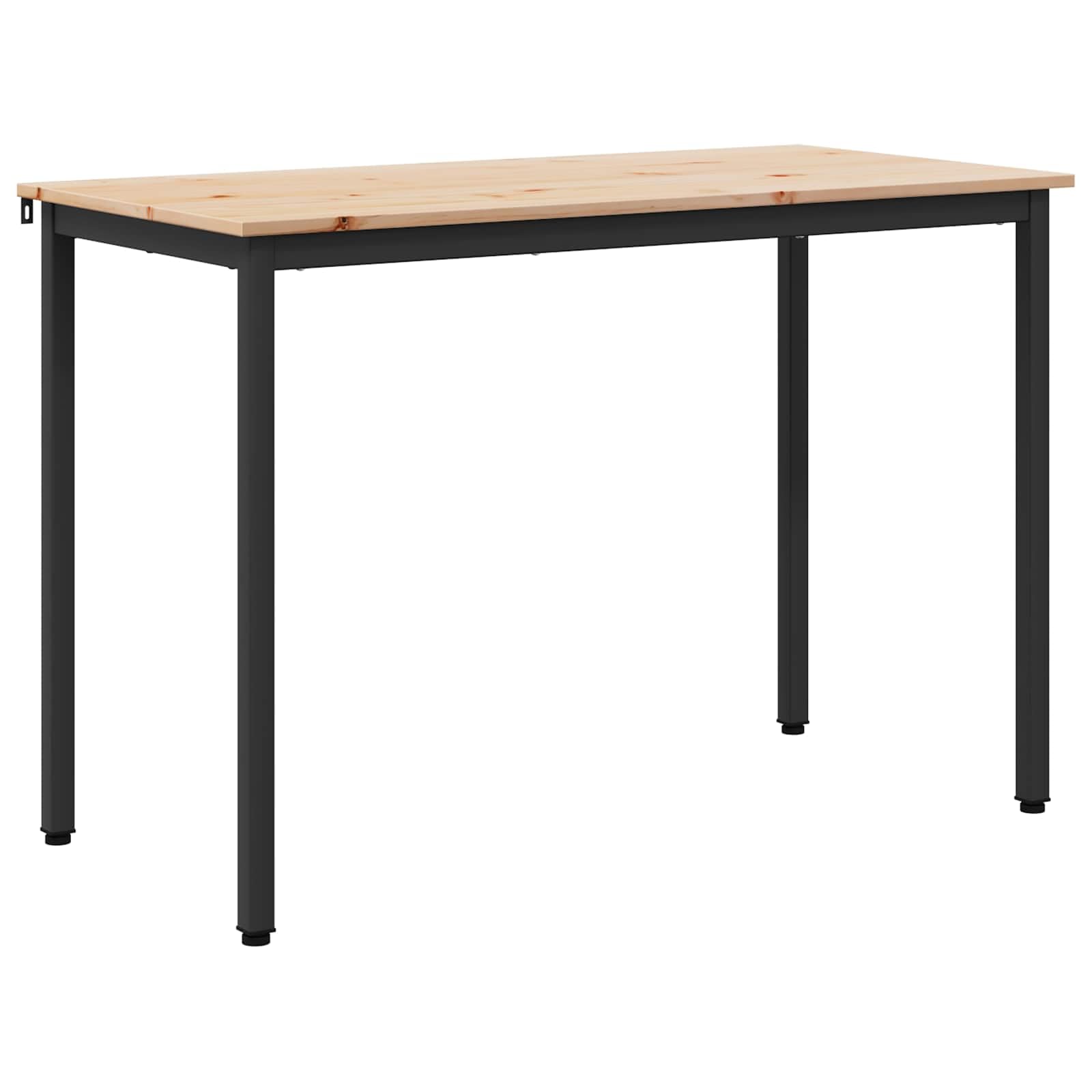 Table de cuisine industrielle en pin massif pour des repas chaleureux