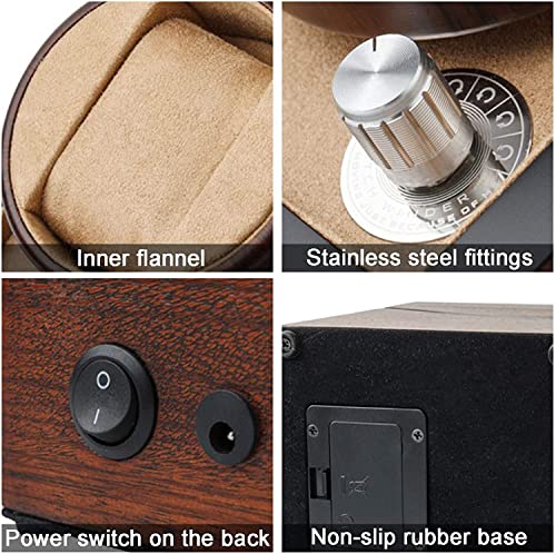 Agitador de relojes automáticos para evitar desajustes con caja de madera y felpa 8