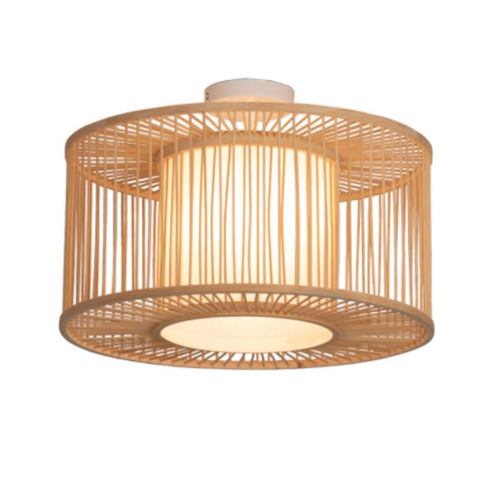 OZBMA Nordic Style Simple Ceiling Light Wood Lantern Modern Round Sconce LED Lamp Fixture, Kitchen Pendant Lighting Vintage Fixture for Hallway,Dining Room, Bedroom (size_name 40cm)