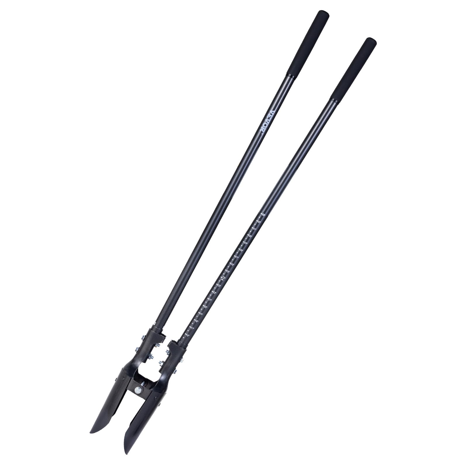 VEVOR Excavadora de Agujeros Manual para Postes Resistente con Mango de Acero al Carbono de 145 mm, Marcas de Escala y Hoja de Metal, Herramienta para Excavar Agujeros para Jardinería y Exteriores