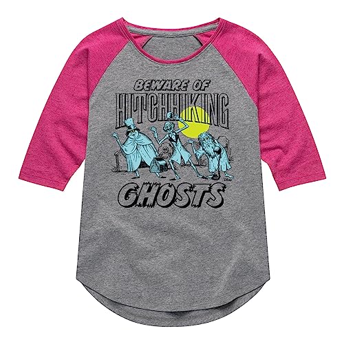 Disney - The Haunted Mansion - Hitchhiking Ghosts - Toddler & Youth Girls Raglan Graphic T-Shirt