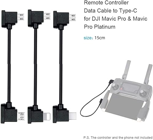 Miniatura 10 de Cablecc Cable de datos de control remoto tipo C a micro USB para DJI Mavic Pro Platinum Mavic Pro RC Accesorios
