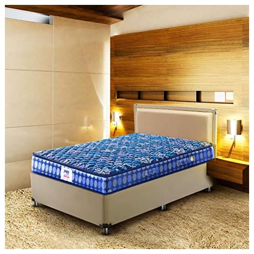 Peps Springkoil Bonnell 6-inch Single Size Spring Mattress (Dark Blue, 75x36x06) With Free Pillow