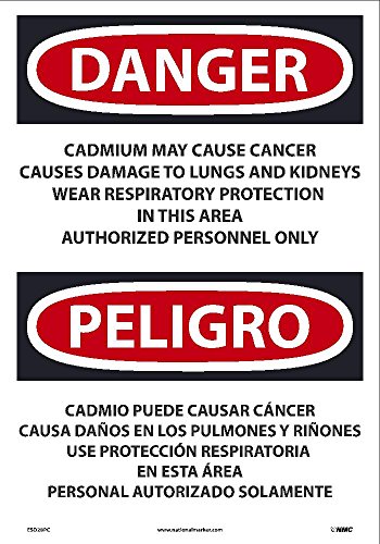 Panneau danger cadmium NMC ESD28PC pour marquage industriel de sécurité