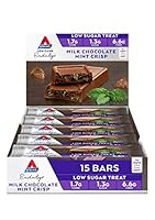 Atkins Endulge Milk Chocolate Mint Crisp Bars | Keto Friendly Bars | 15 x 30g Low Carb Milk Chocolate Mint Bars | Low Carb, Low Sugar, High Fibre | 15 Bar Pack