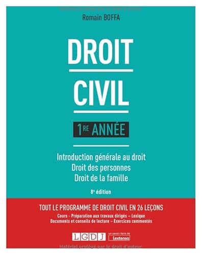 livre Droit civil 1re année: Introduction générale au droit - Droit des personnes - Droit de la famille