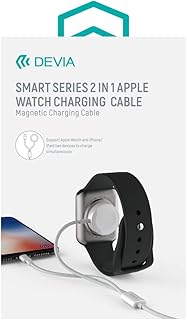 كابل شحن لساعة آبل 2 في 1 من سلسلة سمارت ديفيا 1.2 متر - أبيض لالساعات الذكية