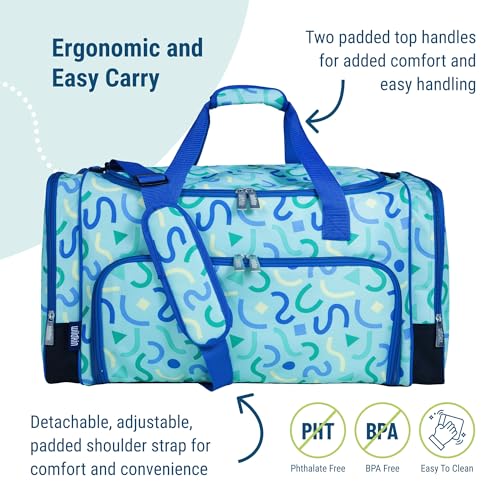 Image of Wildkin Kids Weekender Duffel Bag - Carry-On Size for School, Travel, & Sleepovers