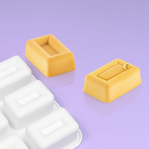 Miniatura 8 de mostsom Moldes de silicona para mousse de 12 cavidades, forma rectangular 3D, para chocolate, trufa, mousse, pastel, postre, moldes para hornear