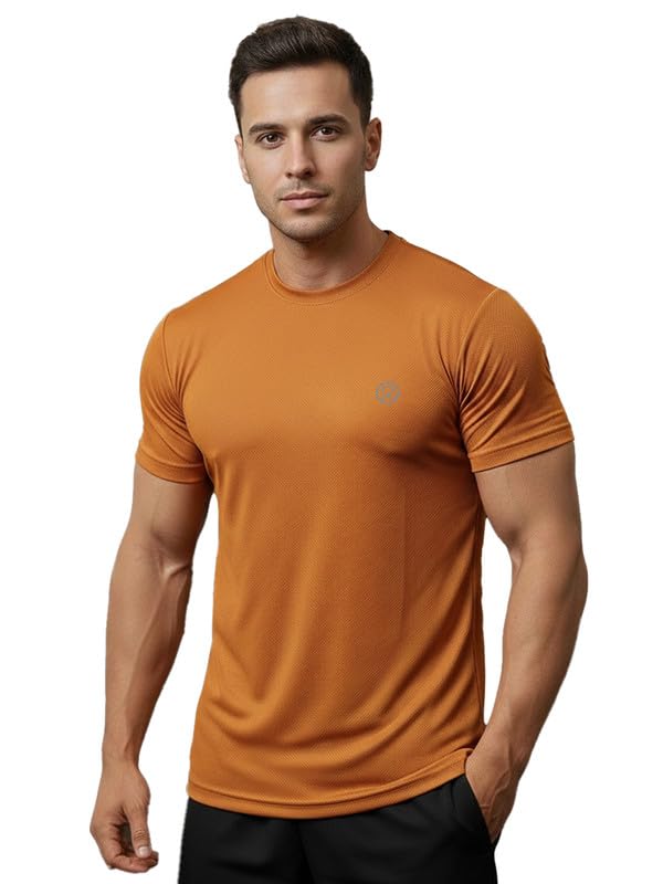 CHKOKKO Gym T Shirts for Men Workout Activewear Solid Quick Dry S...