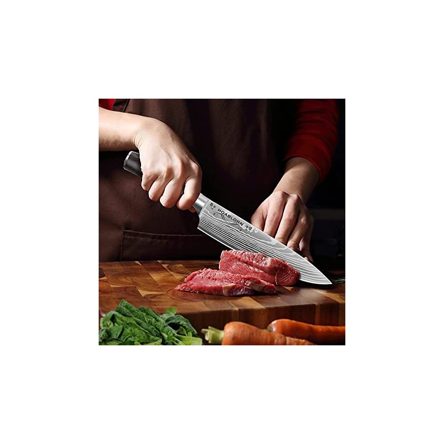 Kitchen-Knives-Set-with-Block-HOABLORN-Luxury-19pcs-Magnetic-Block-Knife-Sets-Acacia-Knife-Holder-with-Strong-Magnet-HeartDamascus-Kitchen-Knives-German-Stainless-Steel-The-One-for-Your-Chefs Kitchen Knives Set with Block HOABLORN Luxury 19pcs Magnetic Block Knife Sets :Acacia Knife Holder with Strong Magnet Heart,Damascus Kitchen Knives German Stainless Steel The One for Your Chefs