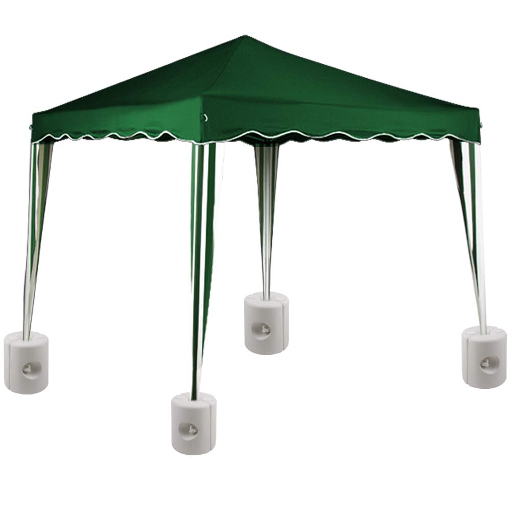Set de 4 Poids pour pavillon Fixation en polyéthylène Haute densité tonnelle pavillon Tente Remplissage Eau/Sable Stable Robuste