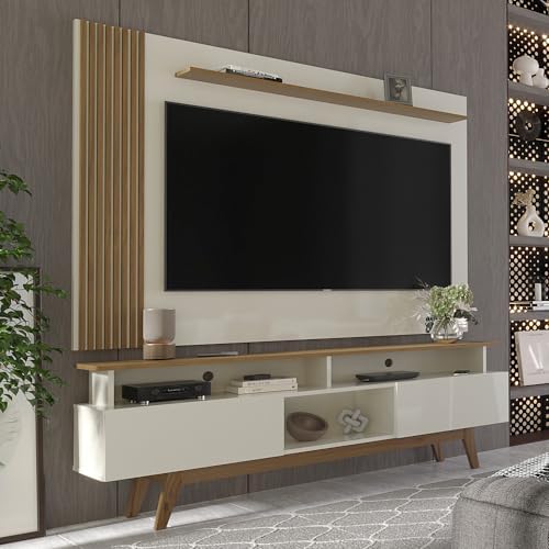 VIA NOSSA - Rack com Painel Ripado para Tv até 70 Polegadas 2 Gav...