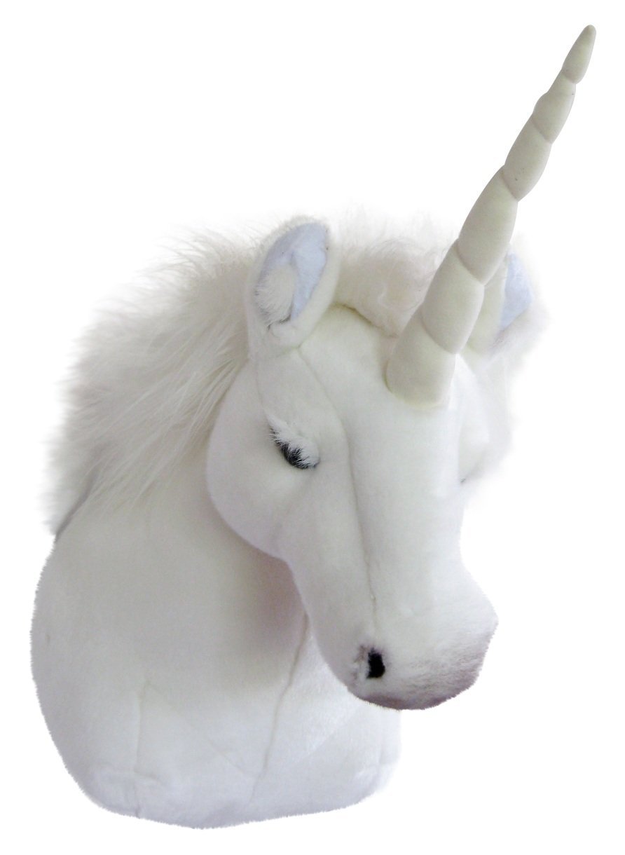 Wagner 8021 - Plüschtrophäe Einhornkopf - lebensecht - XL - Plüschtier Trophäe Einhorn Plüsch Unicorn