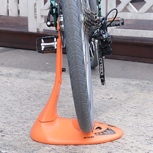 Weerock 0.35Kg Plastic Bike Stand Floor For Indoor Storage, Floor Parking Rack Stand For Garge And Apartment,Fits For 26/27.5/29Inch 700C Bicycle,Mountain/Road Bike,Cruiser Cycle,Multi Color,Orange #TOP6