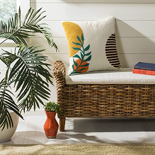 Pyonic Boho Pillow Covers Decorative Abstract Throw Pillow Covers 18X18 Summer Green Leaves Accent Pillows For Couch Bed Sofa Bedroom（Only 1 Pillow Cover） #TOP6