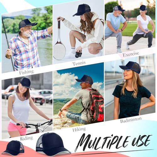 Image of Didaey 50 Pcs Blank Trucker Hats Bulk Unisex Sublimation Hat Baseball Cap Trucker Cap with Adjustable Snapback for Men Women