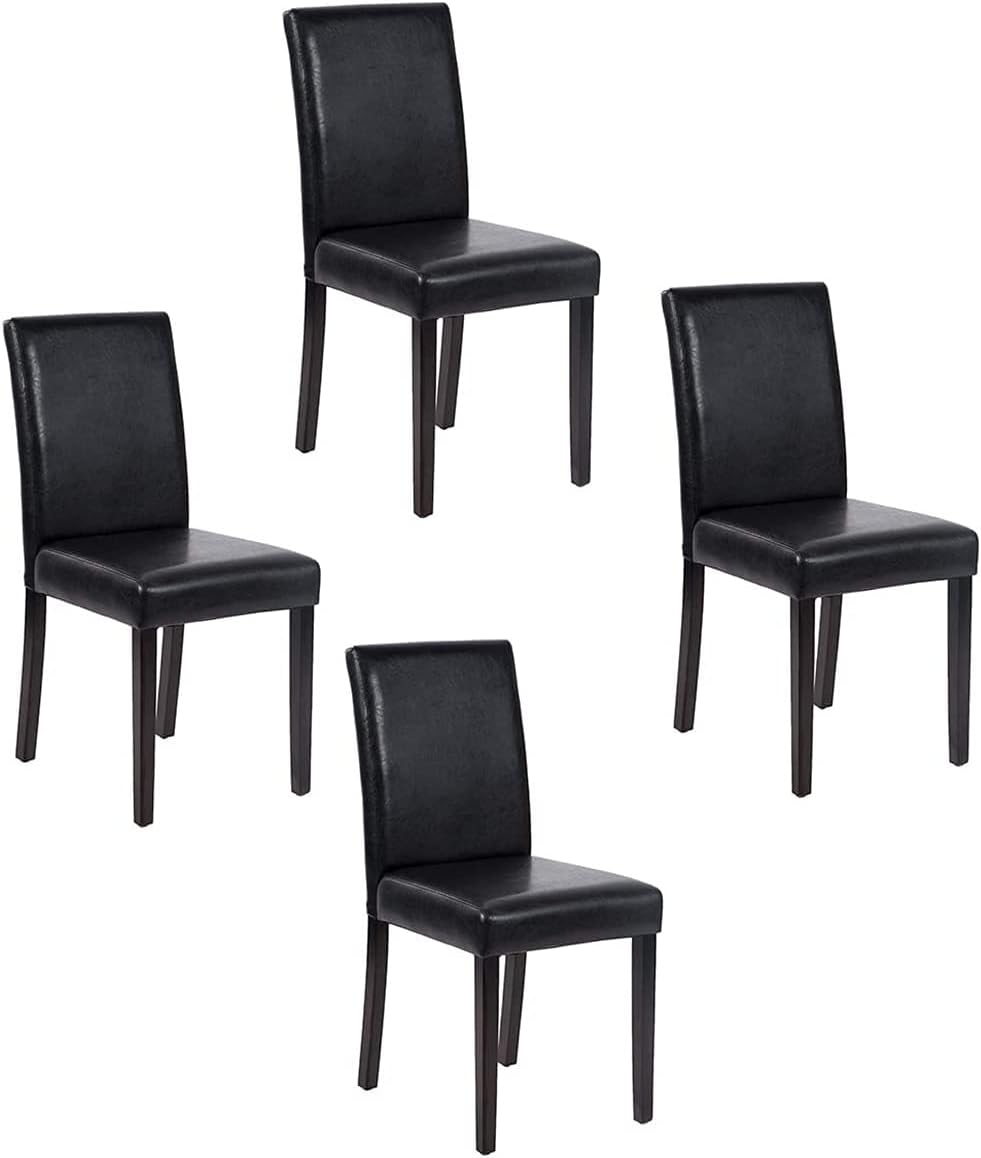 Dining Chair Set of 4 Dining Room Chair Kitchen Chair with PU Cushion