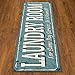 Machine Washable Text Design Rug Non-Slip Rubberback 2x5 Laundry Room Runner Rug for Bathroom, Washroom, 20