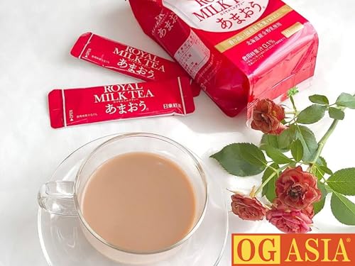 Nitto Royal Milk Tea Erdbeere - Japanischer Instant Milchtee mit Erdbeergeschmack - 8 Sticks - OG ASIA - 112g