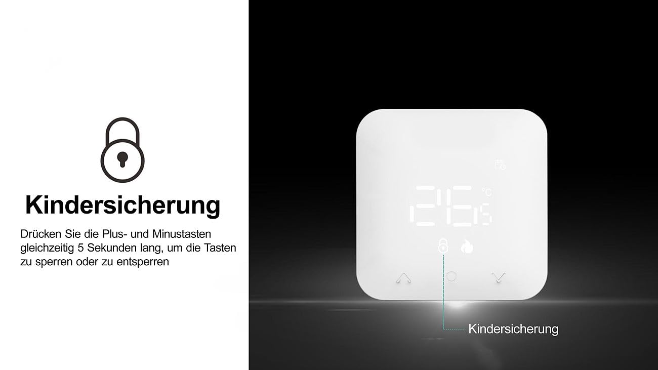 revolt Zubehör zu Raumthermostat Digital: WLAN-Wandthermostat Slave für Fußbodenheizungs-Steuerung FHS-800.app (WLAN-Fußbodenheizung-Thermostat, Heizung Steuerungen/Regelung, Zeitschaltuhr)