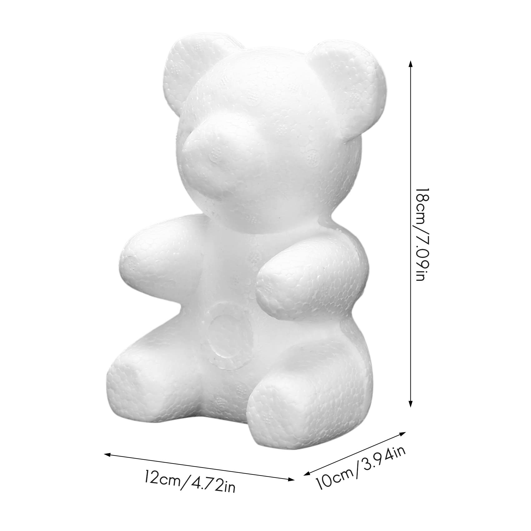 Set Di 2 Orsi In Polistirolo Amosfun – Schiuma Bianca Per Fai Da Te, Decorazioni Floreali, Feste E Regali – Misura 5.1 X 4.7 X 7.9 Pollici
