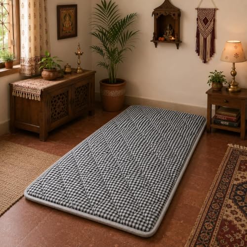 Image of Sleepy Bunny Foldable Mattress for Floor 3 x 6 Feet, Floor Mattress for Sleeping, Folding Mattress Single Bed, Sleeping Mats for Home, Floor Bed Mattress, Foldable Bed Mattress