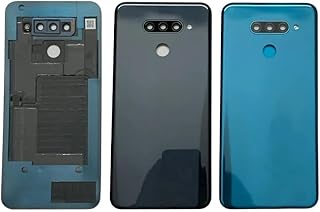 SHOWGOOD - Carcasa trasera para LG Q60 con marco de cámara, piezas de repuesto para LG Q60, color azul
