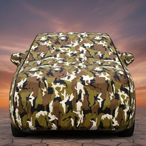 Image of Premium Jungle Series 100% Waterproof Car Body Cover for Wagon R Cover (All Models) with Mirror Pockets | Triple Stitched, Elastic, Custom Fit, Heat Resistant, Anti-Dust, All-Weather Cover