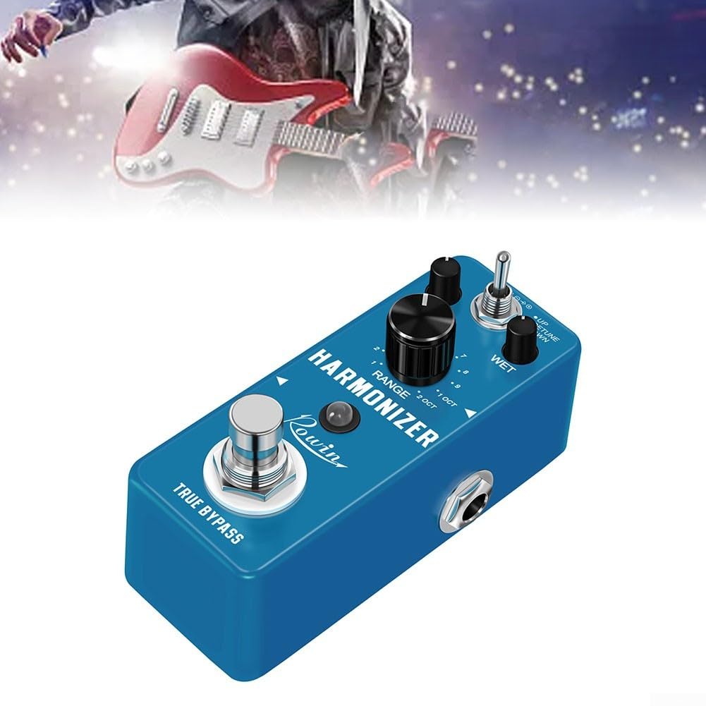 Besttoolifes Pédale d'harmonie de guitare - Pédale d'effets de pitch numérique - Guitare électrique - Bloc unique de compression - LEF-333