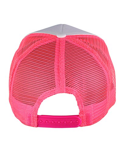 Image of NYFASHION101 Plain Mesh Trucker Hat - Breathable 6-Panel Daily Snapback Cap, Customizable Ideal for DIY Embroidery & Patches