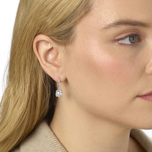 1/2 to 4 Carat Round Lab Grown Diamond Dangle Drop Earrings for Women I 14k Gold Earrings (G-H, VS1-VS2, 0.5 to 4 cttw) 4-Prong Set Brilliant Cut Diamond Leverback by Carbon Atelier2