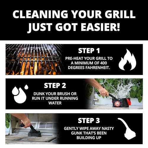 Grill Rescue BBQ Replaceable Scraper Cleaning Head, [Rescue-Upgraded], Bristle Free, Durable and Unique Scraper Tools for Cast Iron or Stainless-Steel Grates, Barbecue Cleaner (Rescue Pro) - Thumbnail 5