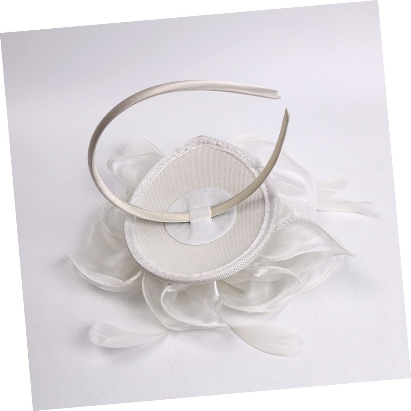 Housoutil 3stücke Handgefertigtes Organza Haarband Mit Federn Für Hochzeiten Und Besondere Anlässe Kopfstück Beige Perfektes Accessoire Für Und Mädchen