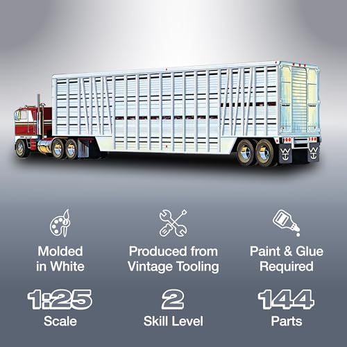 AMT Wilson Livestock Van Trailer 1:25 Scale Model Kit - Thumbnail 2