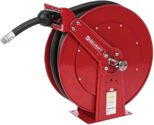 Reelcraft FD84035 OLP Spring Retractable Fuel Hose Reel, 1" x 35', 250 Psi, Fuel Hose Included