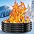 60IN Heavy Duty Fire Pit Ring for Outside - Large Wood Burning Fire Pits&Outdoor Fireplace,High Heat Resistant,12''Raised,Galvanized Steel Bonfire Pit Portable for Camping,Backyard,Patio