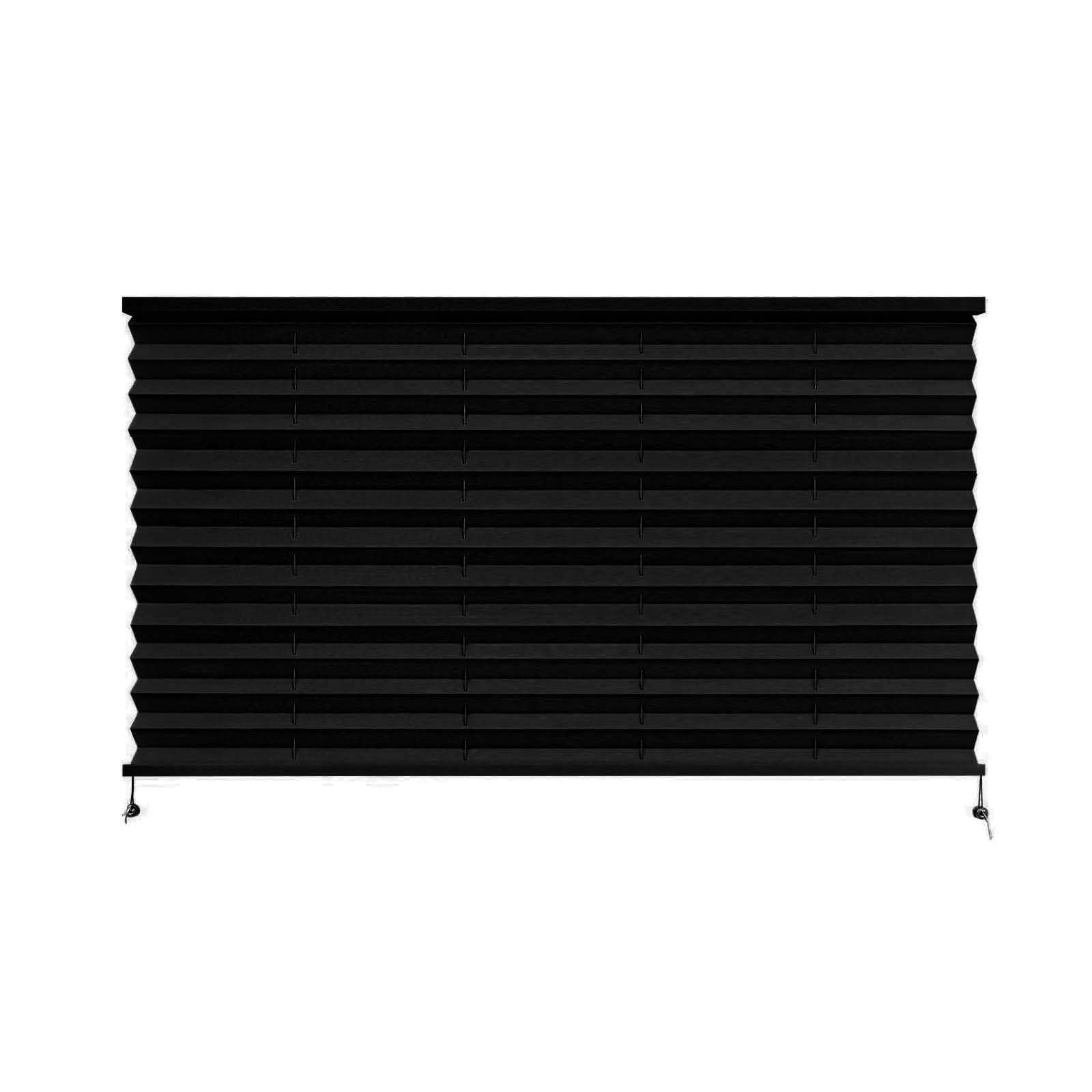 Dulepax RV Blinds - Pleated Shades, 44" W x 16" L Black RV Window Shades for Camper, Travel Trailers, Motorhome's Window
