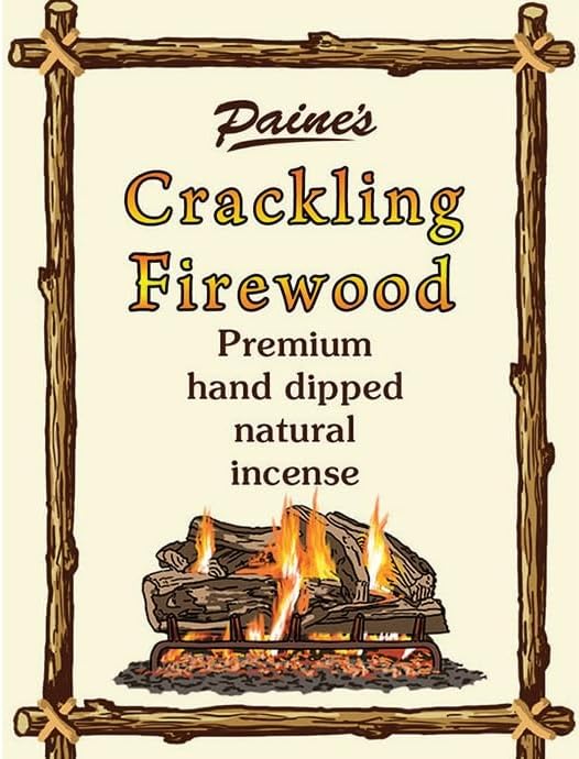 20 Sticks 11″ Crackling FIREWOOD Hand Dipped Natural Incense by Paine’s Premium Fragrance