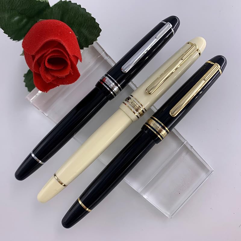 Stylo-plume à piston EF écriture bureau et calligraphie fine en résine - 2