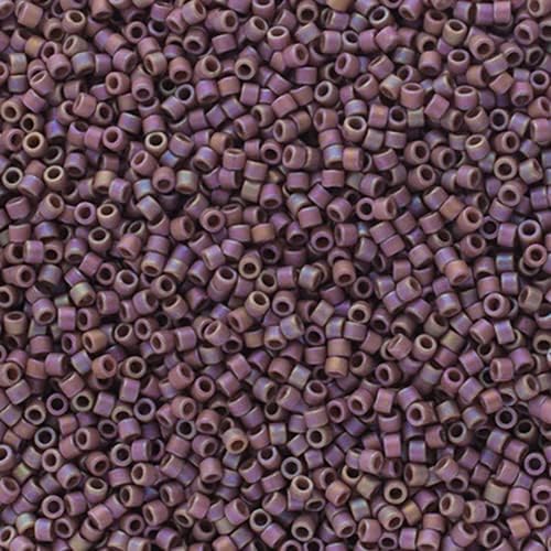 Miyuki Delica 11/0 - Frosted Glazed Rainbow Light Purple Matte AB DB2321 - 250gms Bag of Japanese Glass Beads Bulk Bag of Japanese Glass Beads